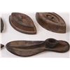 Image 5 : (3) Antique Irons, Shoemaker Foot, (2) Iron Trays