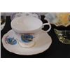 Image 5 : Swan & Pear Glass Figurines, (4) Clover Glasses, Kindersley Tea Cup Set, Misc.