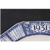 Image 3 : Woods 1931 Blue & White Pattern Calendar Plate - Has Chip as Shown