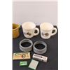 Image 2 : (2) Vintage Oatmeal Mugs, Nenette Polisher/Duster, Vintage Gum & Matches, Misc.