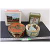 Image 1 : (4) Vintage Tins: Queen Elizabeth. Red Rose, Marching, Misc.