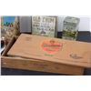 Image 5 : Crayon Wood Box, Cigar Wood Box, Watkins Baking Powder Tin, Tobacco Tin, Misc.