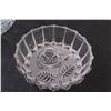 Image 4 : (1) Patterned Sugar Bowl w/Spoon (2) Clear Glass Patterned Serving Bowls