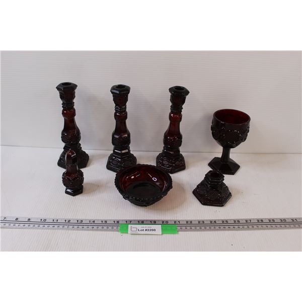 Avon Cape Cod Collection: Candleholders, Salt & Pepper Shaker, Soap Dish