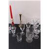 Image 3 : (10) Liqueur Glasses, (3) Shot Glasses (2) Candle Holders