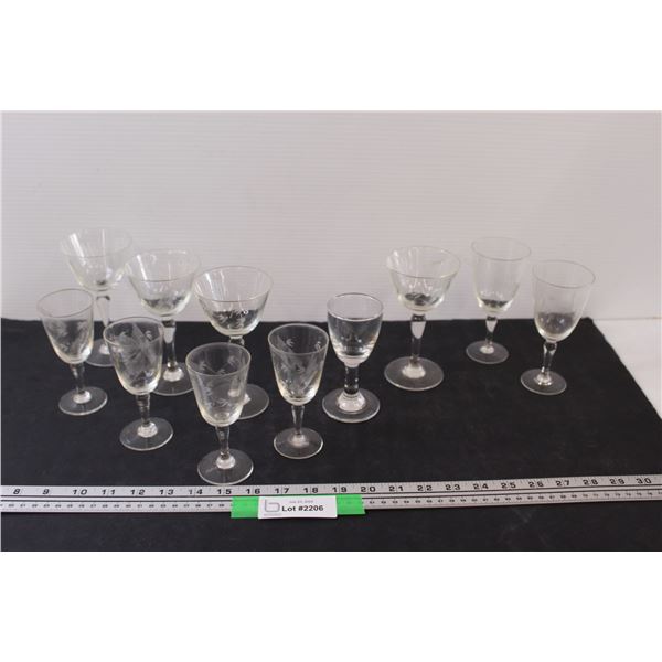 (1) Liqueur Glasses - Various Sizes