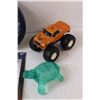 Image 3 : Kids Lot: Toy Story Clock, Jurassic Park Paint Set, (2) Toy Vehicles, Turtle Back Massager