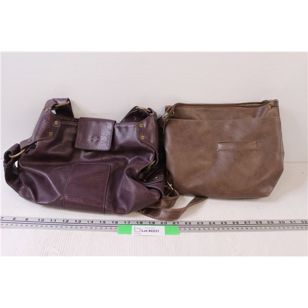 (2) Purses: Purple & Brown