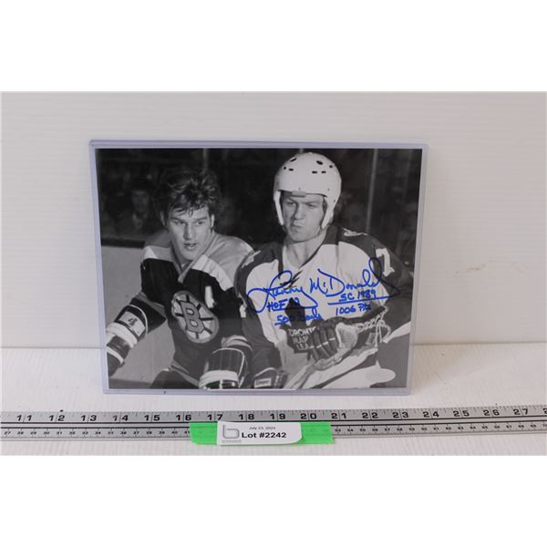 Lanny Mc Donald Signed Hockey Photo w/ Certificate of Authenticity  - 8" x 10"