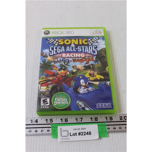 X-Box 360 Sonic & Sega All-Stars Racing Video Game