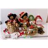 Image 1 : Lot of Christmas Ornaments, Teddy Bears, Door Hangers, Misc.
