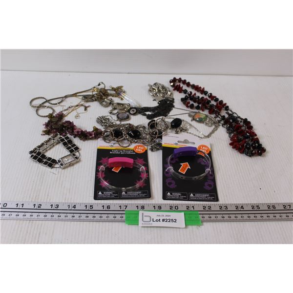 (2) Light-up Bracelets (Work), Watch, Necklaces (Assorted)