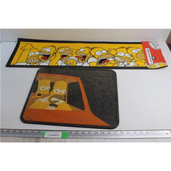 The Simpsons Door Mat and Rubber Back Bar Runner