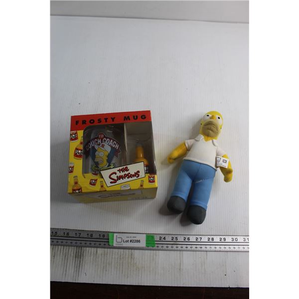 The Simpsons Frosty Mug and Homer Doll