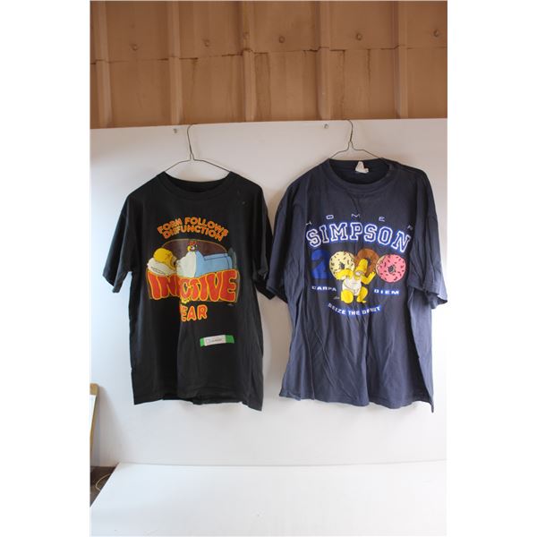 * (2) The Simpsons T Shirts - M Size