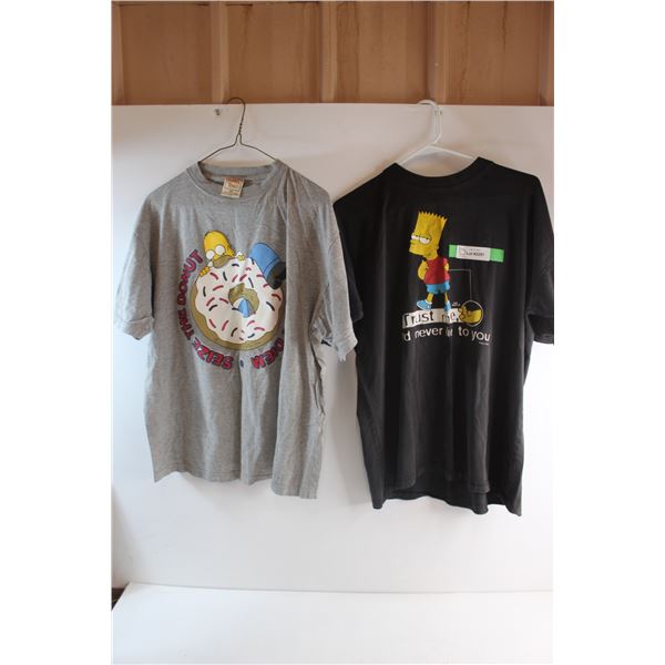 (2) The Simpsons T Shirts - M Size