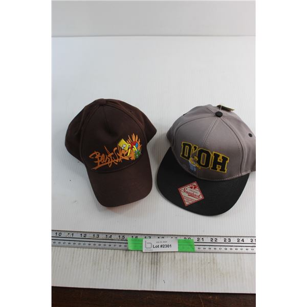 (2) The Simpsons Caps
