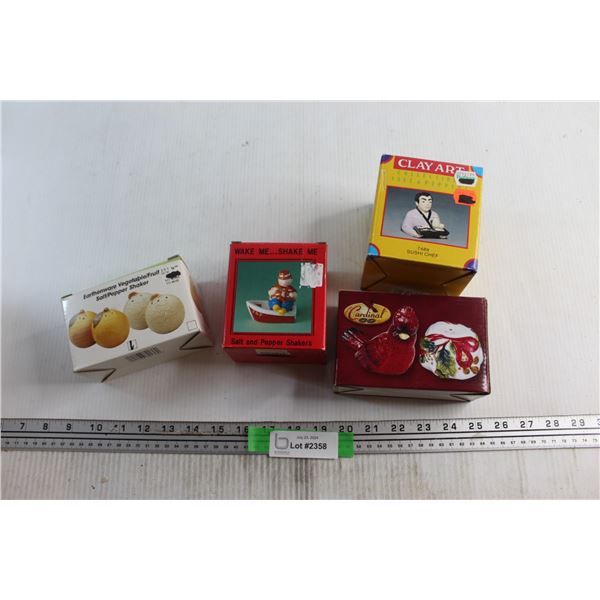 (4) Pairs of Salt and Pepper Shakers