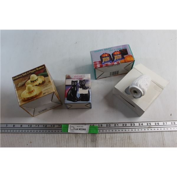 (4) Pairs of Salt and Pepper Shakers