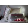 Image 1 : *Large Corduroy Cushion - (2) Manhattan II Synthetic Silk Pillows (NIB)