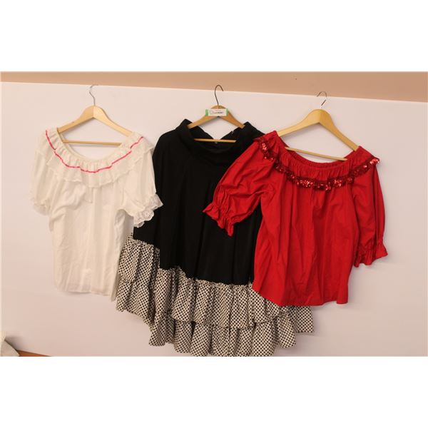 Crinoline/Skirt - (2) Blouses (no sizes)