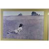 Image 4 : *Framed Print - Lady Laying in Farm Field (32 1/4" x 24 1/4")