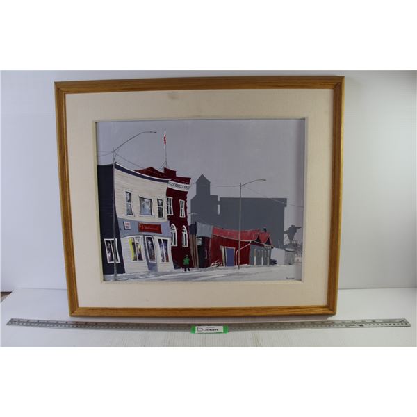 *Framed Oil Painting on Board (27" x 23 1/2")