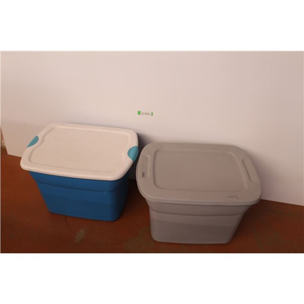 *(2) Totes w/Lids (only one lid fits)