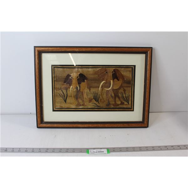 Elephant Wood Art - 19 1/2" x 14"