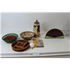 Image 1 : (2) Wicker Baskets, Ceramic Bowl, Sylvania 40W Bulb, Musical Pitcher, Light up Glass Display - Does 