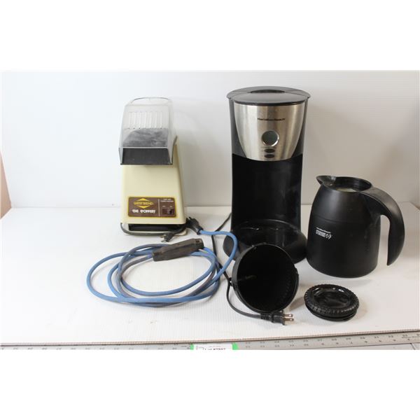 Coffee Maker, Popcorn Machine, Extension Cord