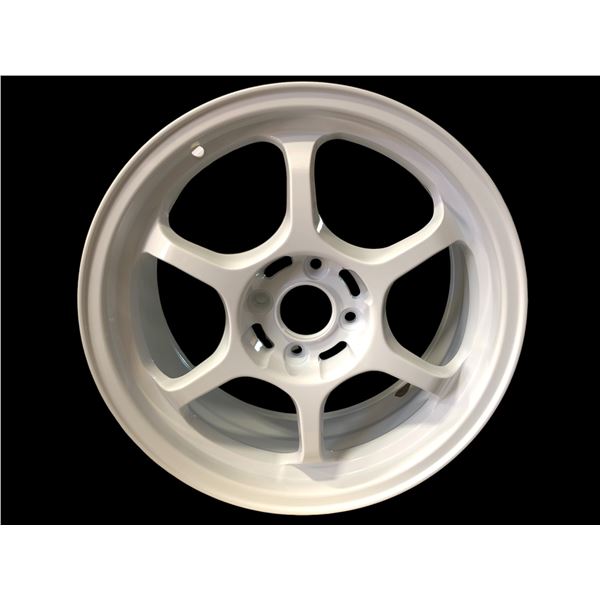 Group of 6 Power Racing Type R6 wheels - sz 16x7.0JJ (color white)