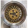 Image 1 : Set of 4 RIken Mesh custom wheel - sz 8JJ x 16 (color gold/silver)