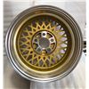 Image 3 : Set of 4 RIken Mesh custom wheel - sz 8JJ x 16 (color gold/silver)