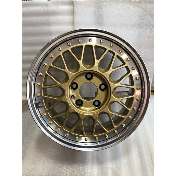 Set of 4 Blem finish clear coated 16" wheels (color gold)
