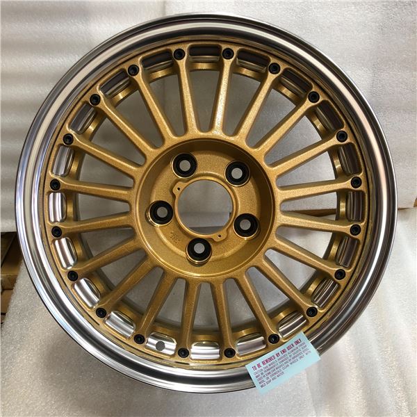 Set of 4 Riken VTX FR wheels - sz 7-JJ x 15 (color gold) part no. 65-5425-VGR
