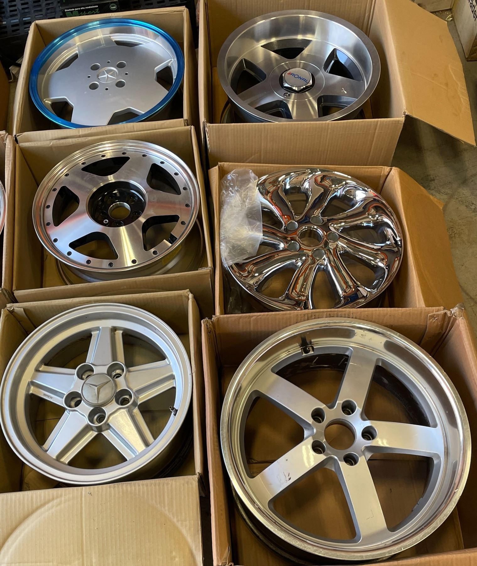Information Rims Group Group of 6 assorted single wheels rim - includes Ronal / M.Benz / Buick ...