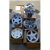 Image 1 : Group of 8 assorted single wheels rim - includes Riken / Chevrolet wheel etc