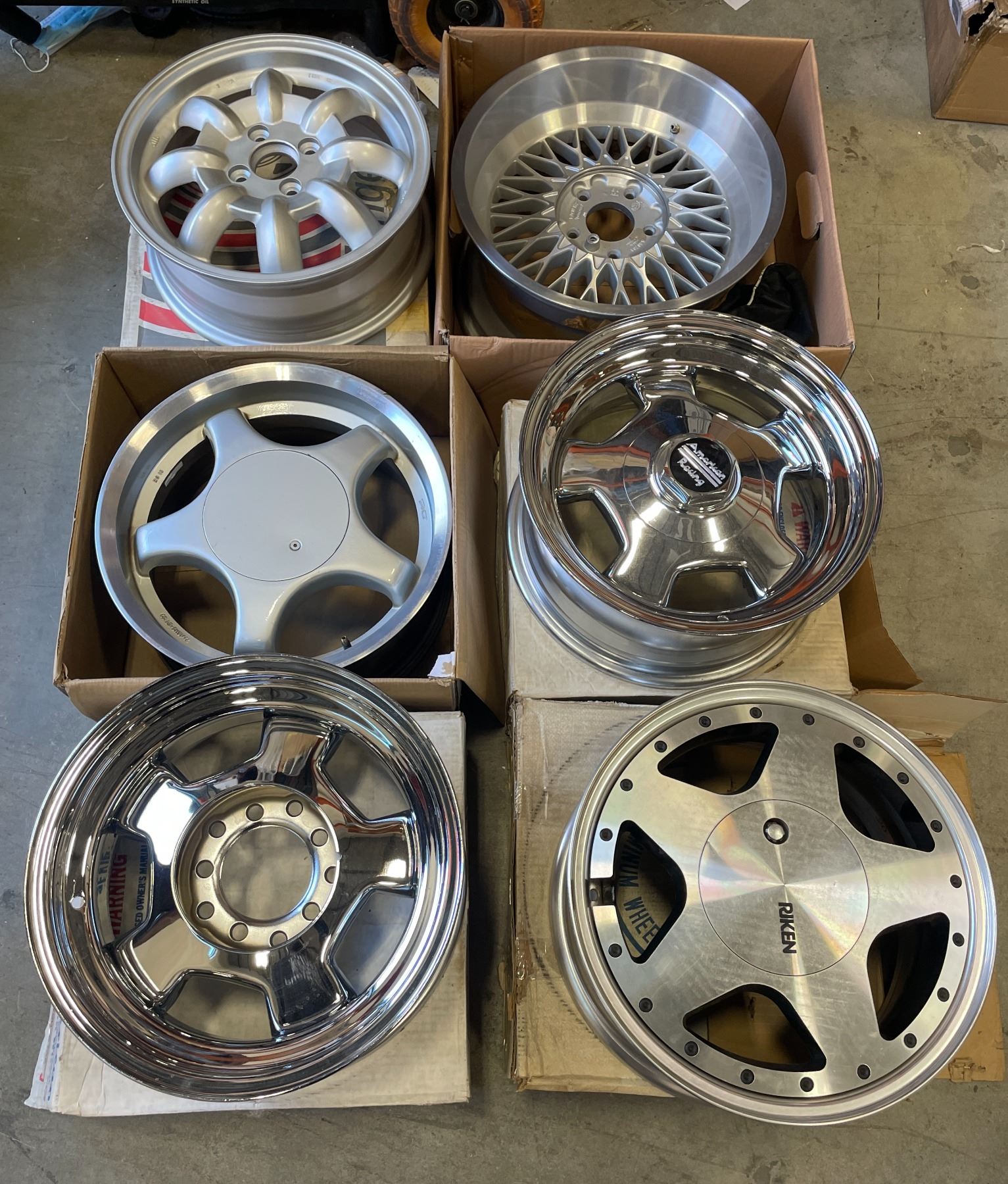 Group of 6 assorted single wheels rim - includes American Racing ...