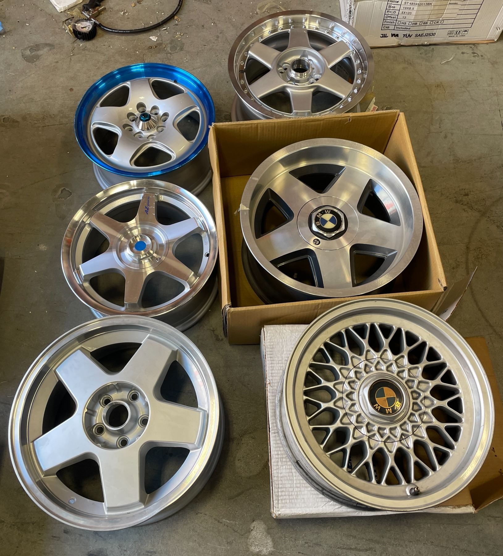 Information Rims Group Group of 6 assorted single wheels rim - includes AZ sports wheel / BMW ...