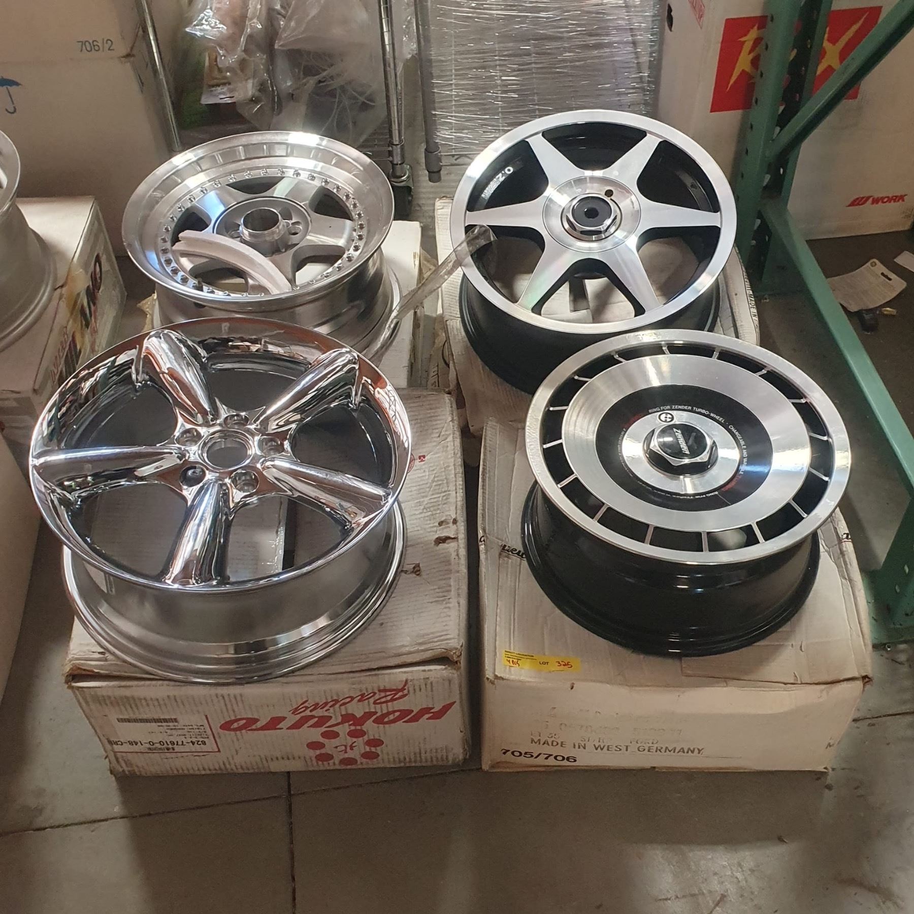 Information Rims Group Group of 4 assorted single wheels rim - includes / O.Z. wheel etc