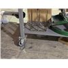 Image 2 : Glass Top Metal Framed Table on Wheels  PICK-UP LOCATION: 2635 LILLOOET STREET, VANCOUVER, BC. V5M 4