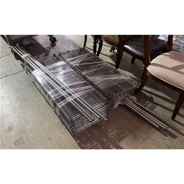 Group of 2 - Approx. 4 & 6 Tier Metal Shelves  PICK-UP LOCATION: 2635 LILLOOET STREET, VANCOUVER, BC