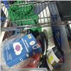 Image 2 : Shelf Lot of Misc Including - Records, Signage, Fire Extinguisher Display Cabinet,  Ziploc Bags, Mas