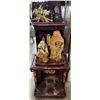 Image 1 : Large group of assorted Asian items - includes 2 Buddha statue / paintings / cabinet etc