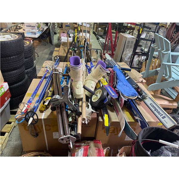 Group of Misc Including - Skis, Scooter, Golf Clubs, Ski Poles, Etc...