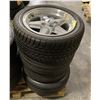Image 1 : 4 Pc - x1 16" Ronal R9 Wheel (5x112) w/ Pirelli P-700-z 225/45ZR16 - x1 14" Acura Swirl (4x110) w/ M
