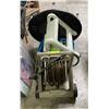 Image 1 : Group lot - Hose Reel w/ Hose, Trampoline, Small Charcoal BBQ