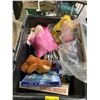 Image 2 : Bin lot - Misc. Items Including Stuffed Animals, Puzzle, Tricycle, High Chair, Etc.