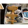 Image 2 : Pallet lot - Misc. Bins & Items Including Shower Caddy, Books, Misc. Kitchen Items, Misc. Clothing